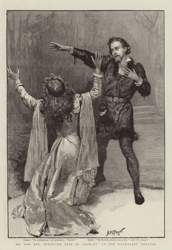M. et Mme Beerbohm Tree dans Hamlet au Haymarket Theatre - Henry Marriott Paget