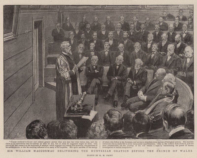 Sir William MacCormac prononçant l