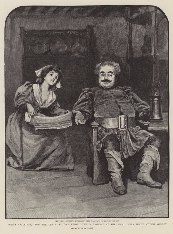 Falstaff de Verdi, pour la première fois en Angleterre au Royal Opera House, Covent Garden - Henry Marriott Paget