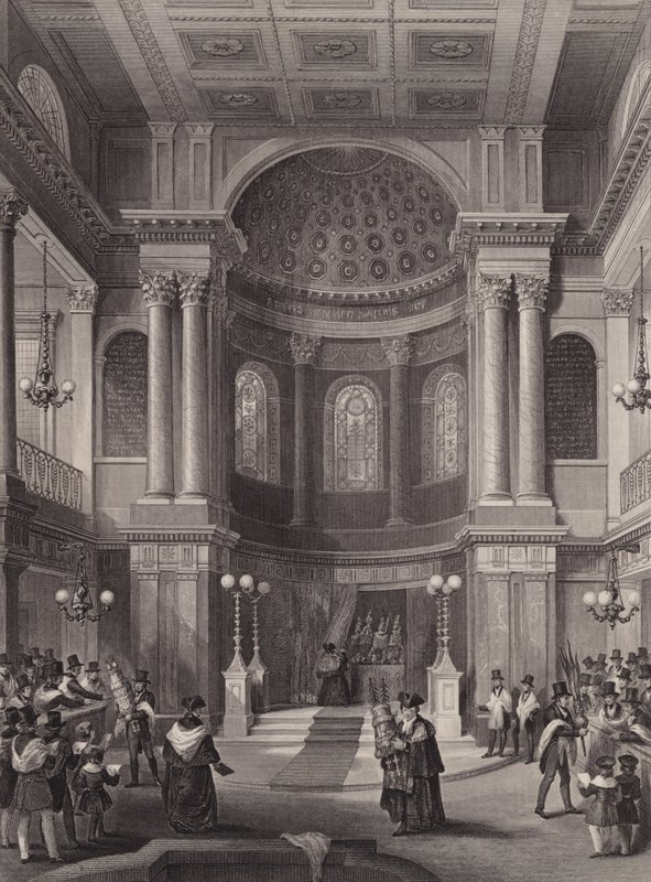 Célébration de la fête des Tabernacles, synagogue juive, Great St Helen