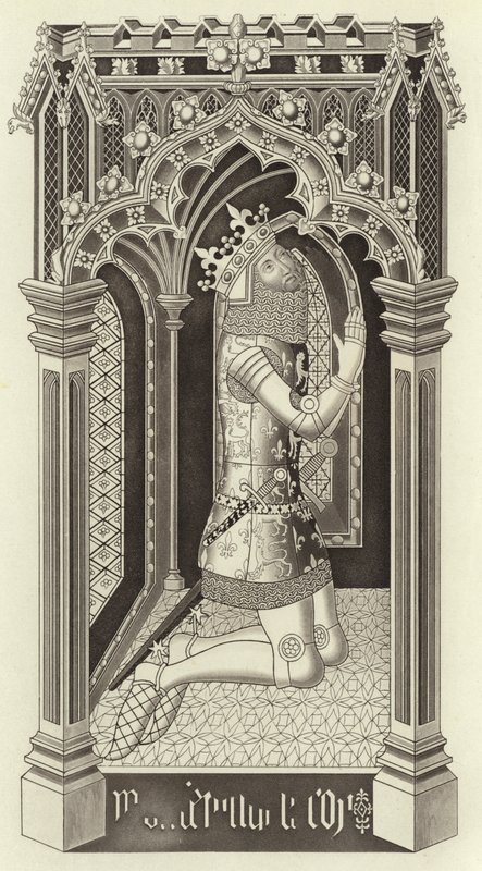 Édouard III, vers 1355, de la chapelle Saint-Étienne, Westminster - Henry Shaw