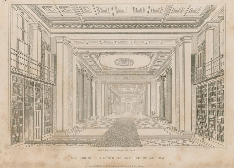 Intérieur de la bibliothèque du roi, British Museum - Henry Shaw