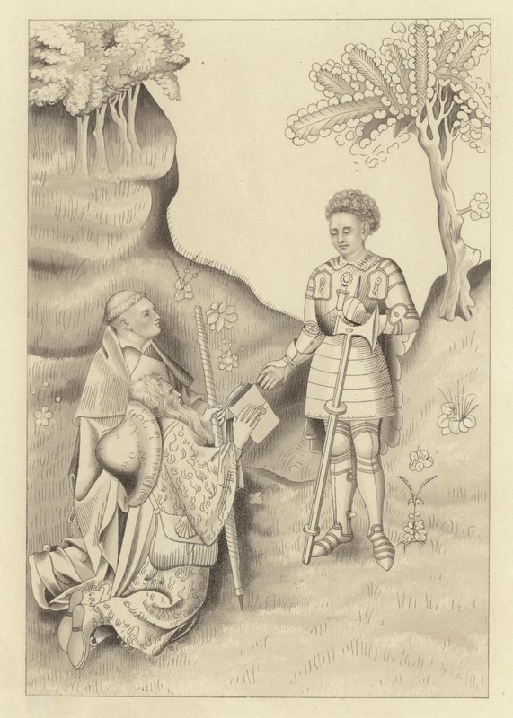 John Lydgate présentant son livre au Comte de Salisbury - Henry Shaw