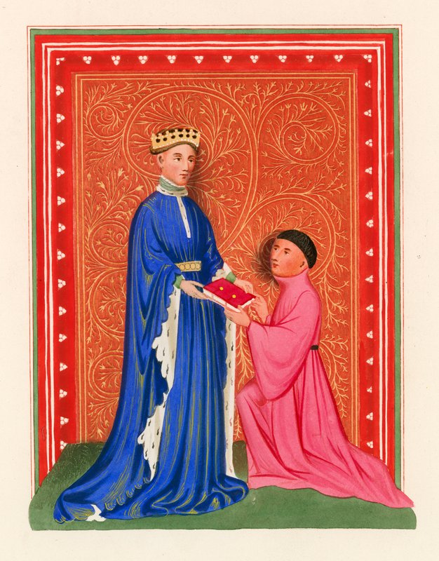 Occleve présentant son livre à Henri V, vers 1410 - Henry Shaw