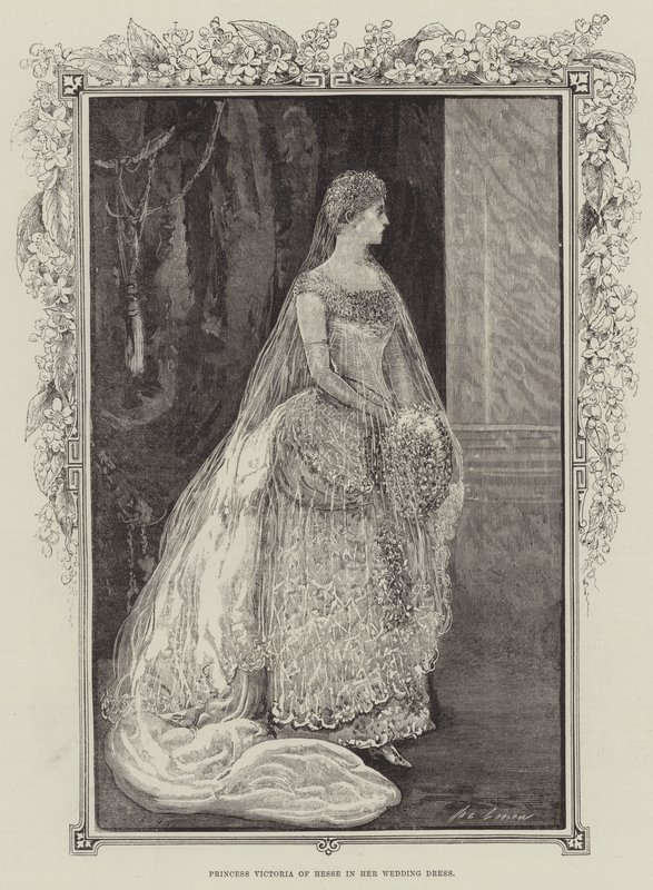 Princesse Victoria de Hesse dans sa robe de mariée - Henry Stephen Ludlow