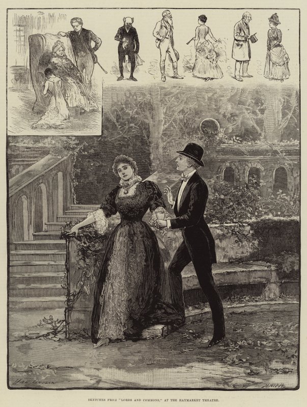 Croquis de Lords et Commons, au théâtre Haymarket - Henry Stephen Ludlow
