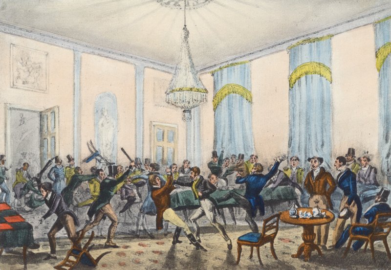 Une sacrée dispute en enfer, Mytton montre son combat - Henry Thomas (after) Alken