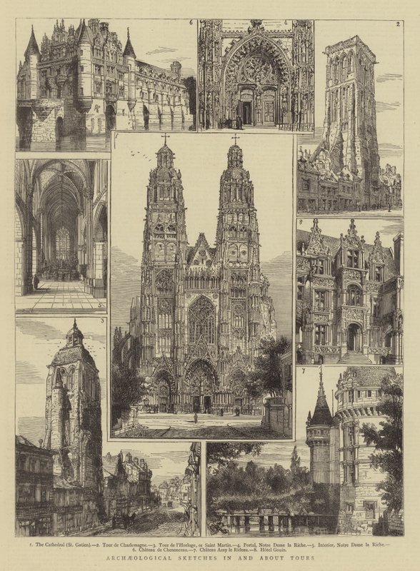 Croquis Archéologiques dans et autour de Tours - Henry William Brewer