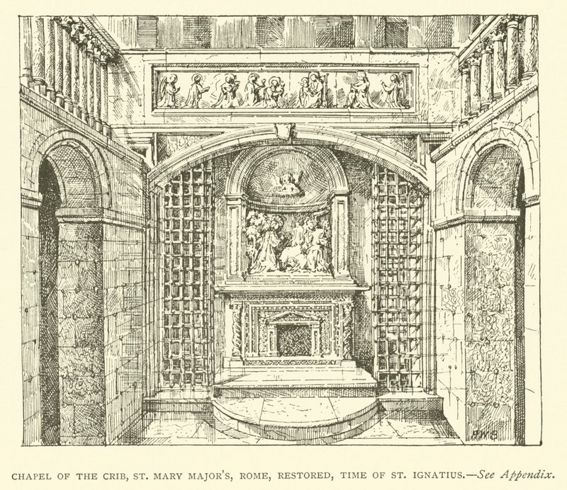 Chapelle de la Crèche, Sainte-Marie-Majeure, Rome, restaurée, époque de Saint Ignace - Henry William Brewer