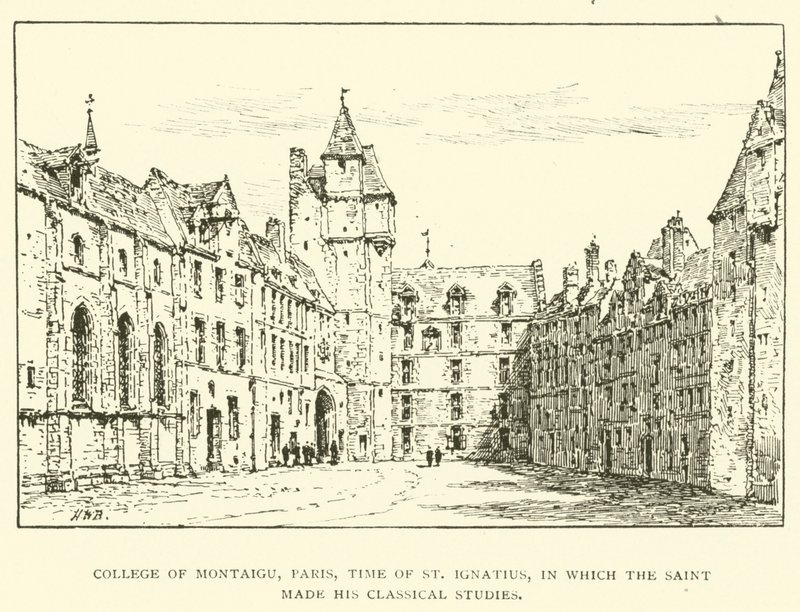Collège de Montaigu, Paris, époque de St Ignace, où le saint a fait ses études classiques - Henry William Brewer
