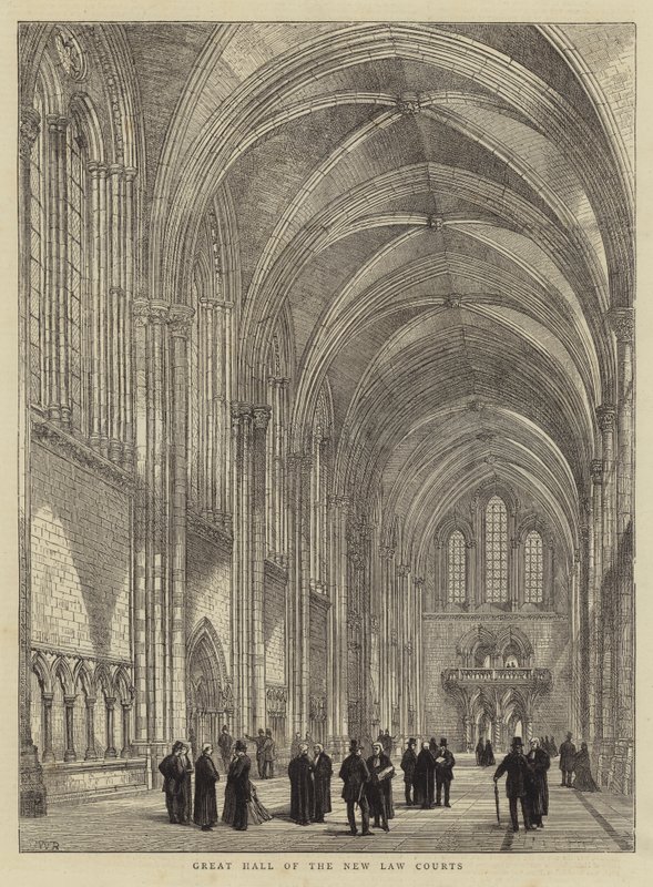 Grande salle des nouveaux tribunaux - Henry William Brewer