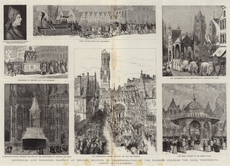 Pageant Historique et Religieux à Bruges, Belgique, en Commémoration du Bienheureux Charles le Bon, Treizième Comte de Flandre - Henry William Brewer