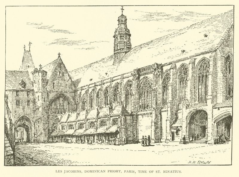 Les Jacobins, prieuré dominicain, Paris, époque de Saint Ignace (gravure) - Henry William Brewer