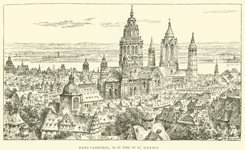 Cathédrale de Mayence, époque de Saint Ignace (gravure) - Henry William Brewer