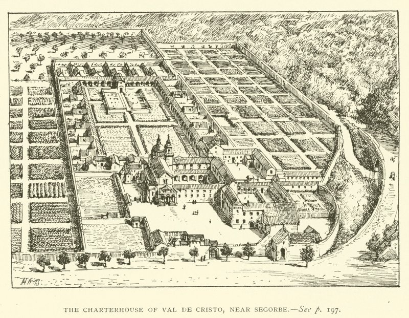 La Chartreuse de Val de Cristo, près de Segorbe (gravure) - Henry William Brewer
