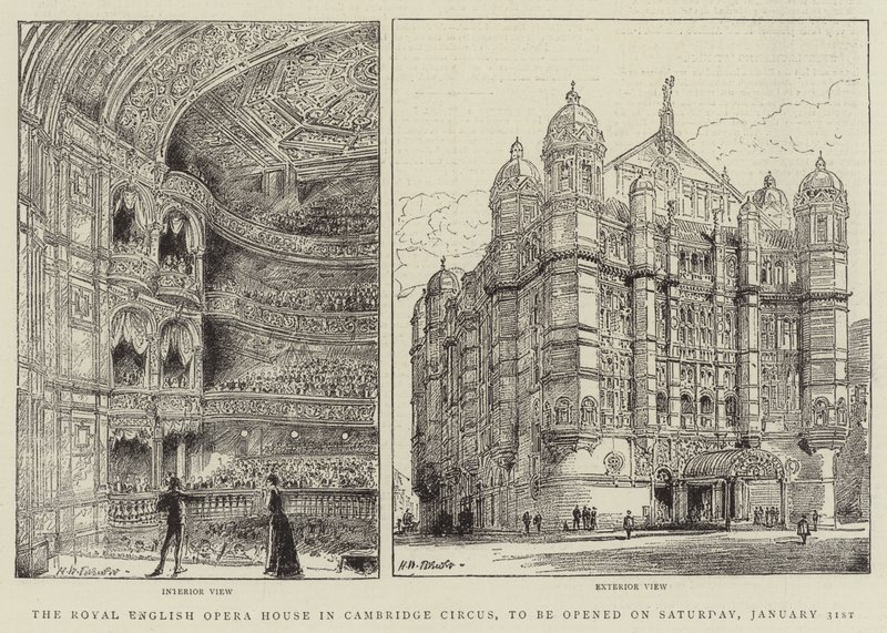 Le Royal English Opera House à Cambridge Circus, ouverture le samedi 31 janvier - Henry William Brewer