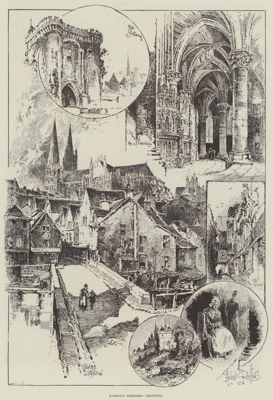 Croquis en promenade, Chartres - Herbert Railton