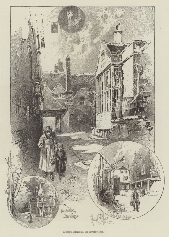 Croquis en promenade, vieilles auberges de campagne - Herbert Railton