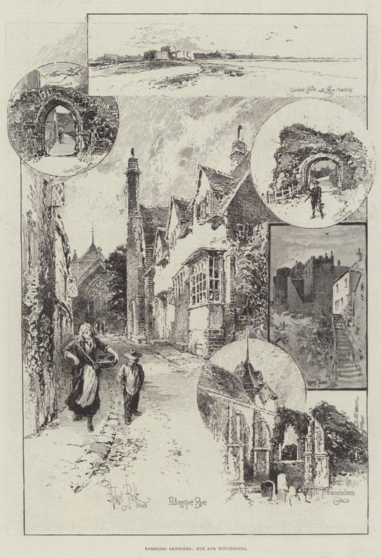 Croquis en promenade, Rye et Winchelsea - Herbert Railton