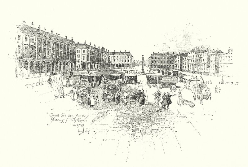 Covent Garden depuis le portique de l