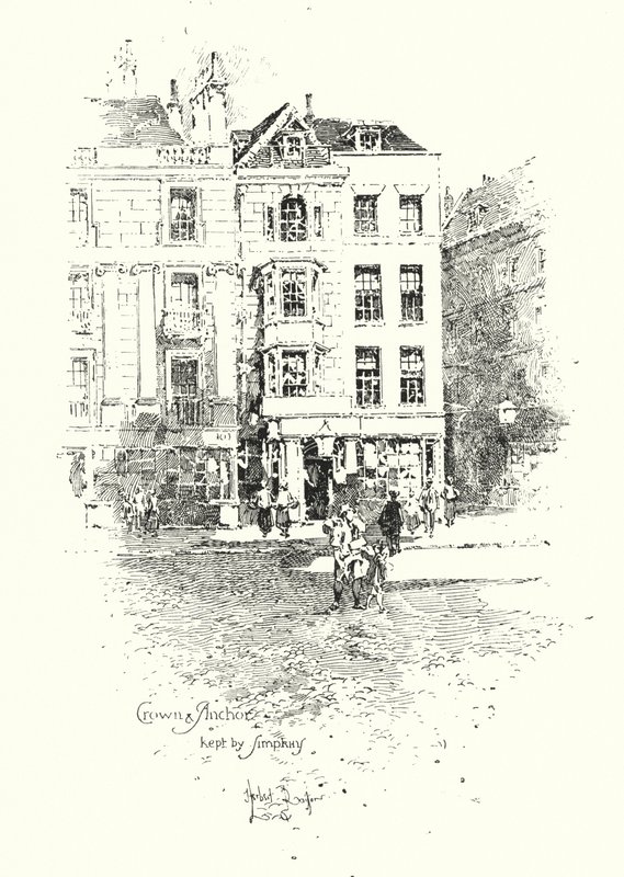 Crown and Anchor, tenu par Thomas Simpkin, The Strand, Londres - Herbert (after) Railton