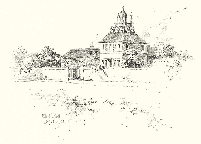 Elral Hall, près de Lichfield - Herbert (after) Railton
