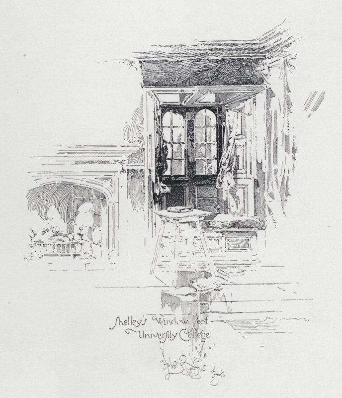 Fenêtre de Percy Bysshe Shelley, poète anglais, à l