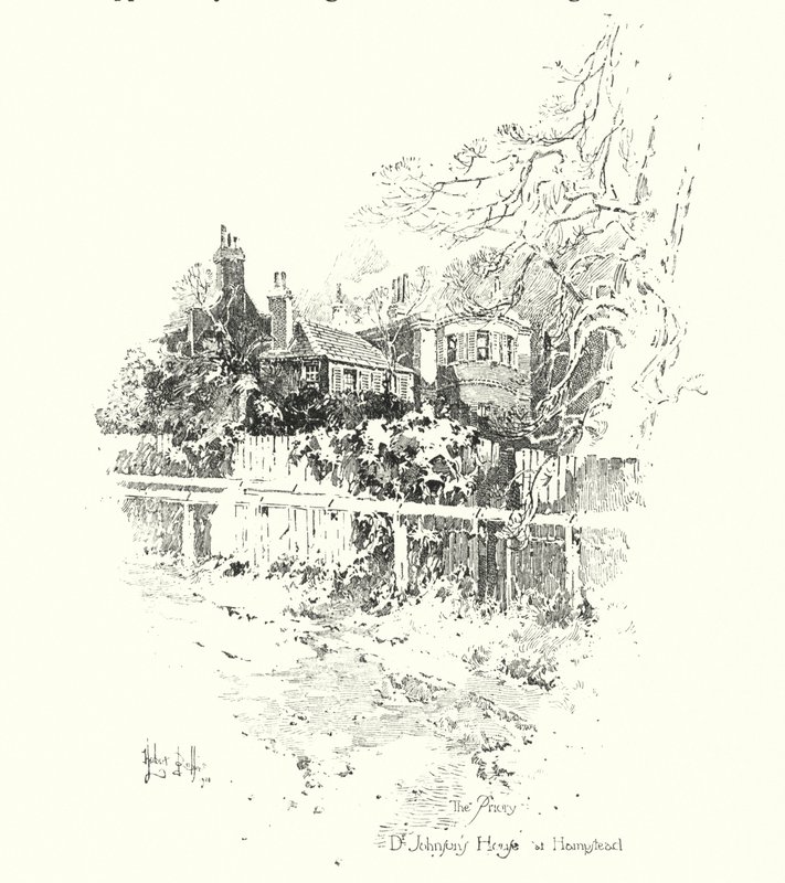 Le Prieuré, maison du Dr Johnson, à Hampstead, Londres - Herbert (after) Railton