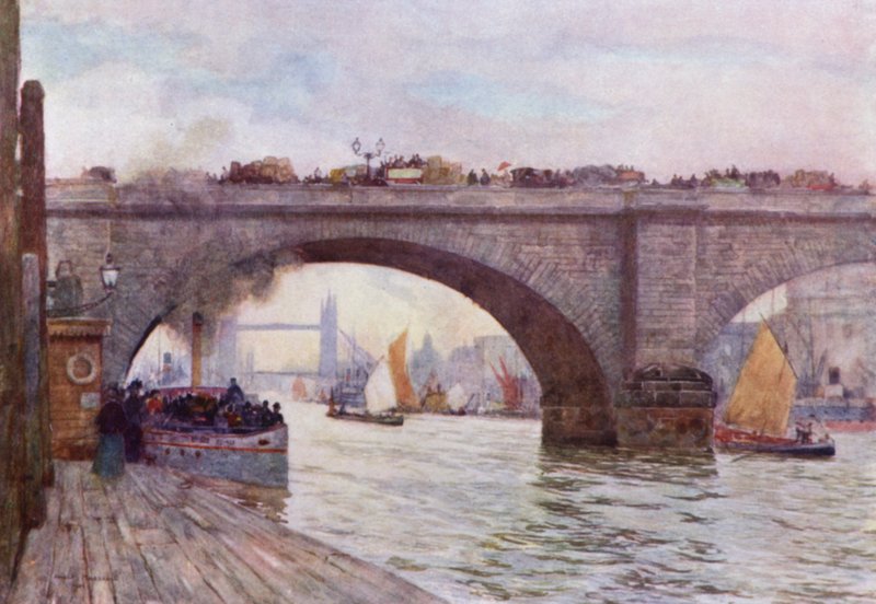 Une arche du pont de Londres - Herbert Menzies (after) Marshall