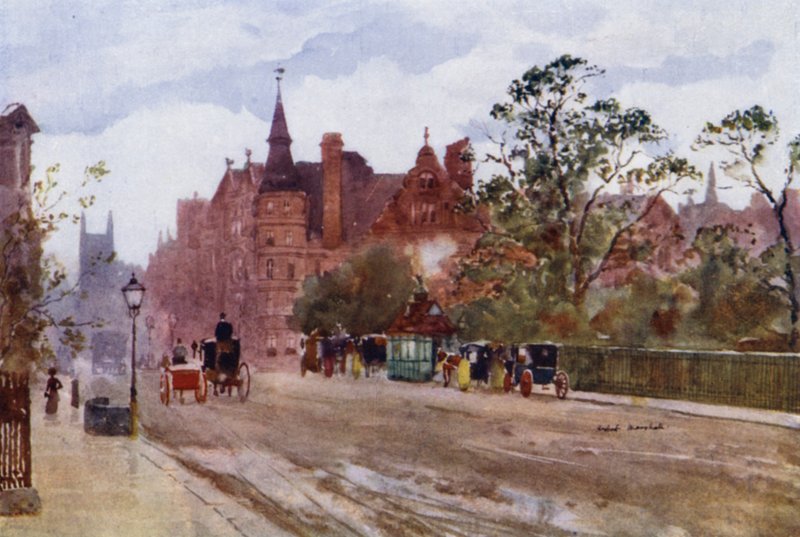 Pont Street, Chelsea (lithographie en couleur) - Herbert Menzies (after) Marshall