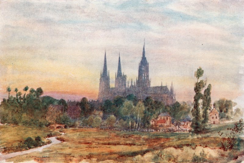 Bayeux depuis les prés - Herbert Menzies Marshall