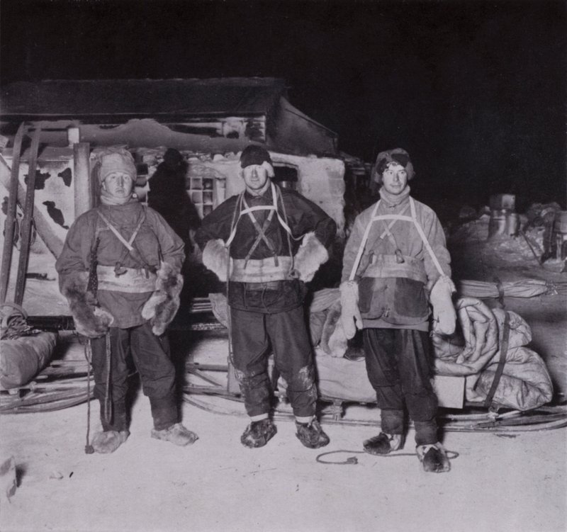 Dr Wilson, Lieutenant Bowers et Cherry-Garrard partant pour le Cap Crozier - Herbert Ponting