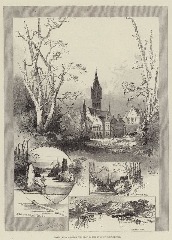 Eaton Hall, Chester, la résidence du Duc de Westminster - Herbert Railton
