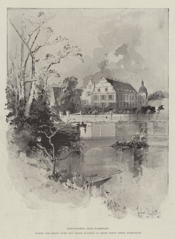 Kranichstein, près de Darmstadt, où le Grand-Duc et la Grande-Duchesse de Hesse passent leur lune de miel - Herbert Railton