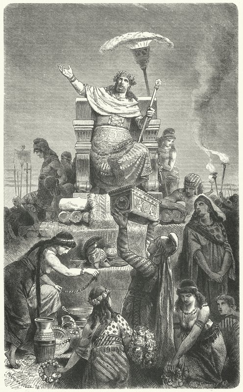 Le roi Crésus sur son bûcher - Hermann Vogel