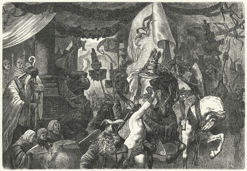 Théodoric le Grand, roi des Ostrogoths, entrant à Rome - Hermann Vogel