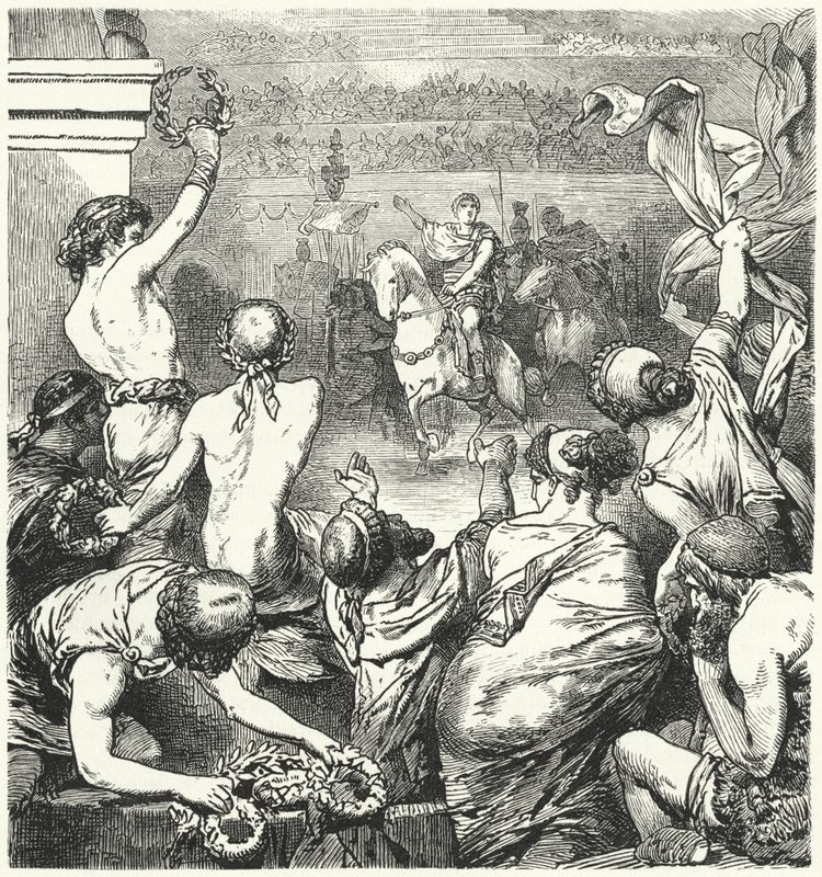 Titus Quinctius Flaminius proclame la liberté des États grecs, 196 av. J.-C. - Hermann Vogel