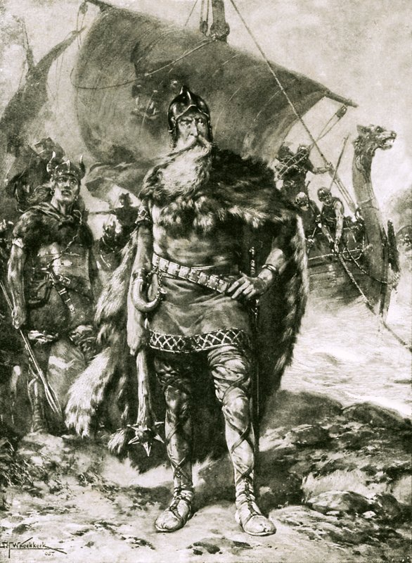 Un grand viking, illustration de la série 