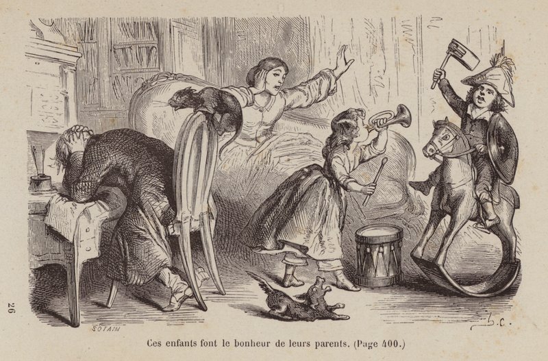 Illustration pour Un Bon Petit Diable (gravure) - Horace (after) Castelli