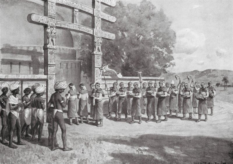 Étrangers à Sanchi avec des offrandes, 145 av. J.-C. - Horace van Ruith