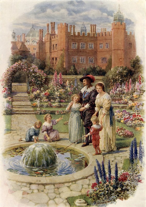 Le roi Charles Ier et la reine Henriette à Hampton Court - Howard Davie