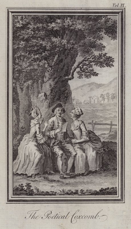 Le Poète Coquet (gravure) - Hubert (after) Gravelot