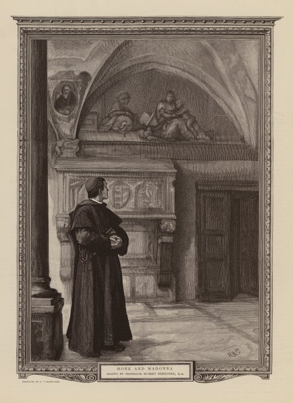 Moine et Madone - Hubert von (after) Herkomer