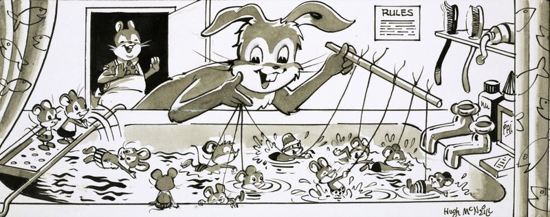 Harold Hare apprend à nager aux souris - Hugh McNeill