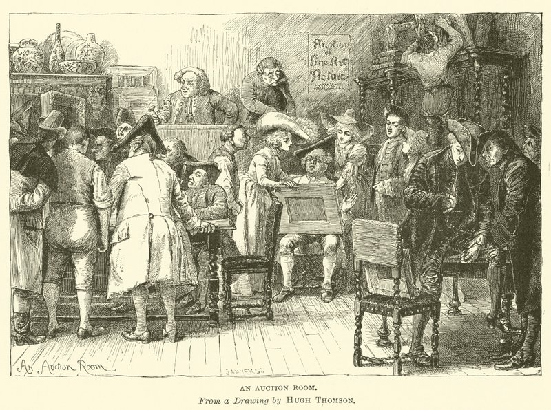 Une salle de vente aux enchères - Hugh Thomson