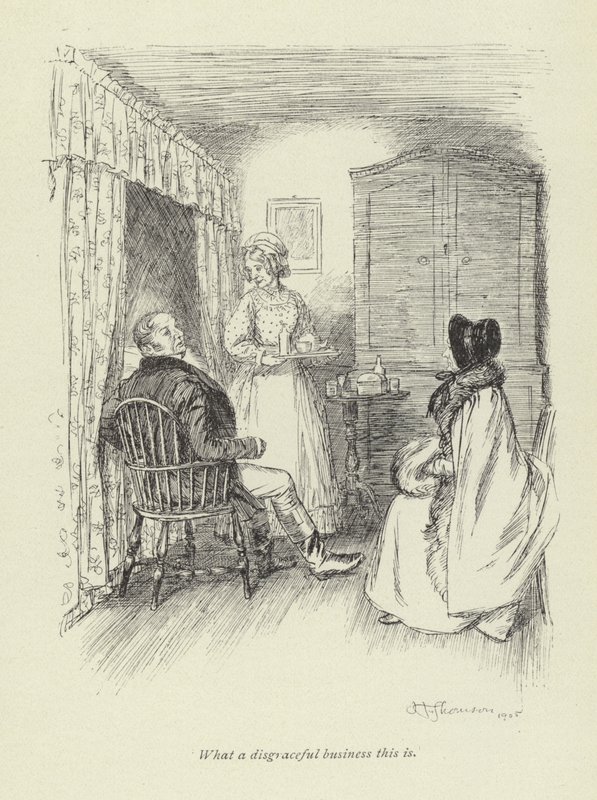 Illustration pour Amos Barton par George Eliot - Hugh Thomson