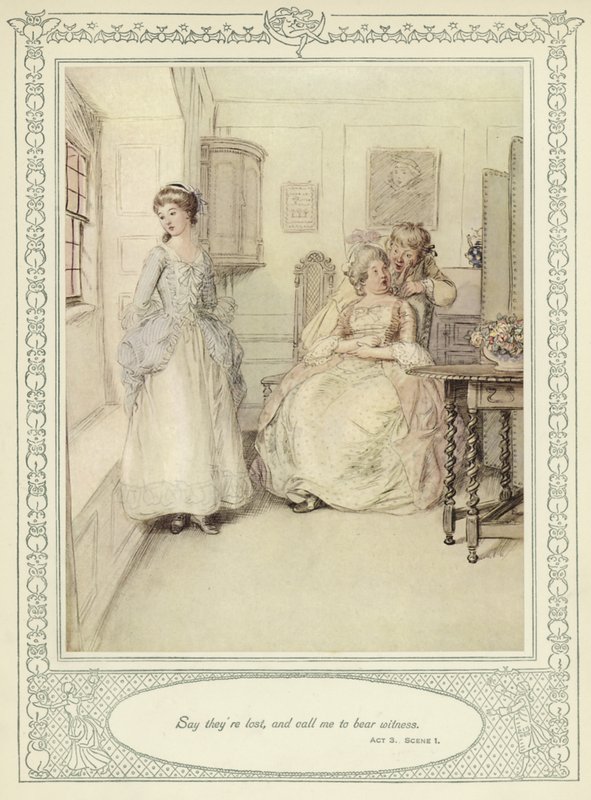 Illustration pour She Stoops to Conquer de Goldsmith - Hugh Thomson
