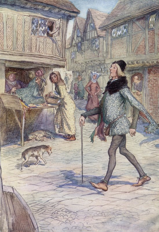 Illustration pour Les Joyeuses Commères de Windsor - Hugh Thomson