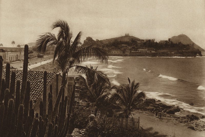 Mexique : Baie de Mazatlan (photo n/b) - Hugo Brehme