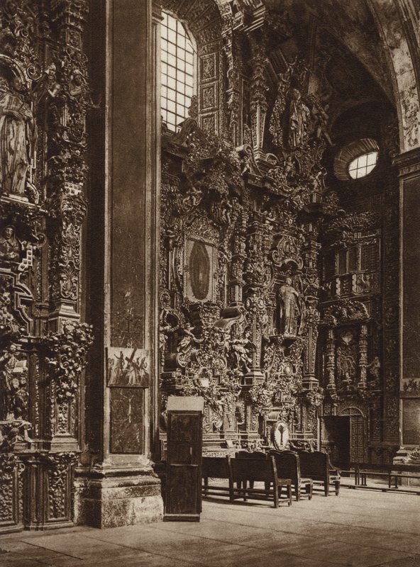 Mexique : Eglise de Tepozotlan (photo n/b) - Hugo Brehme